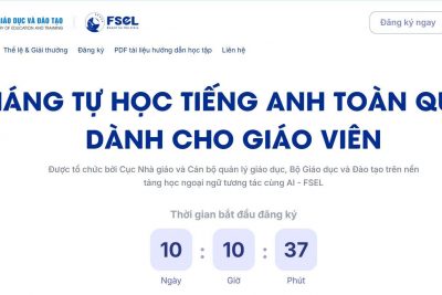 ĐĂNG KÝ THAM GIA “THÁNG TỰ HỌC TIẾNG ANH TOÀN QUỐC DÀNH CHO GIÁO VIÊN NĂM 2026”