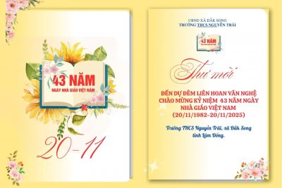✨🎉THƯ MỜI THAM DỰ ĐÊM DIỄN VĂN NGHỆ CHÀO MỪNG NGÀY NHÀ GIÁO VIỆT NAM 20-11✨🎉