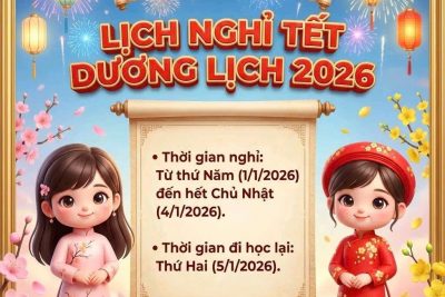 ✨THÔNG BÁO LỊCH NGHỈ TẾT DƯƠNG LỊCH 2026 ✨